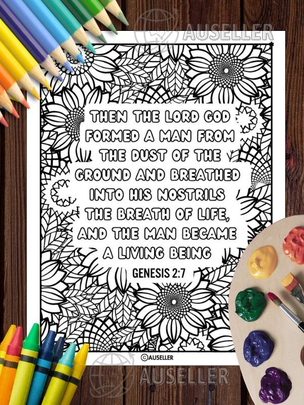 Printable Christian Colouring Book For Women - Colour Our Origins: GENESIS product image (3)