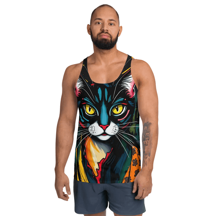 Vivid Whiskers All-Over Tank Top product image (1)