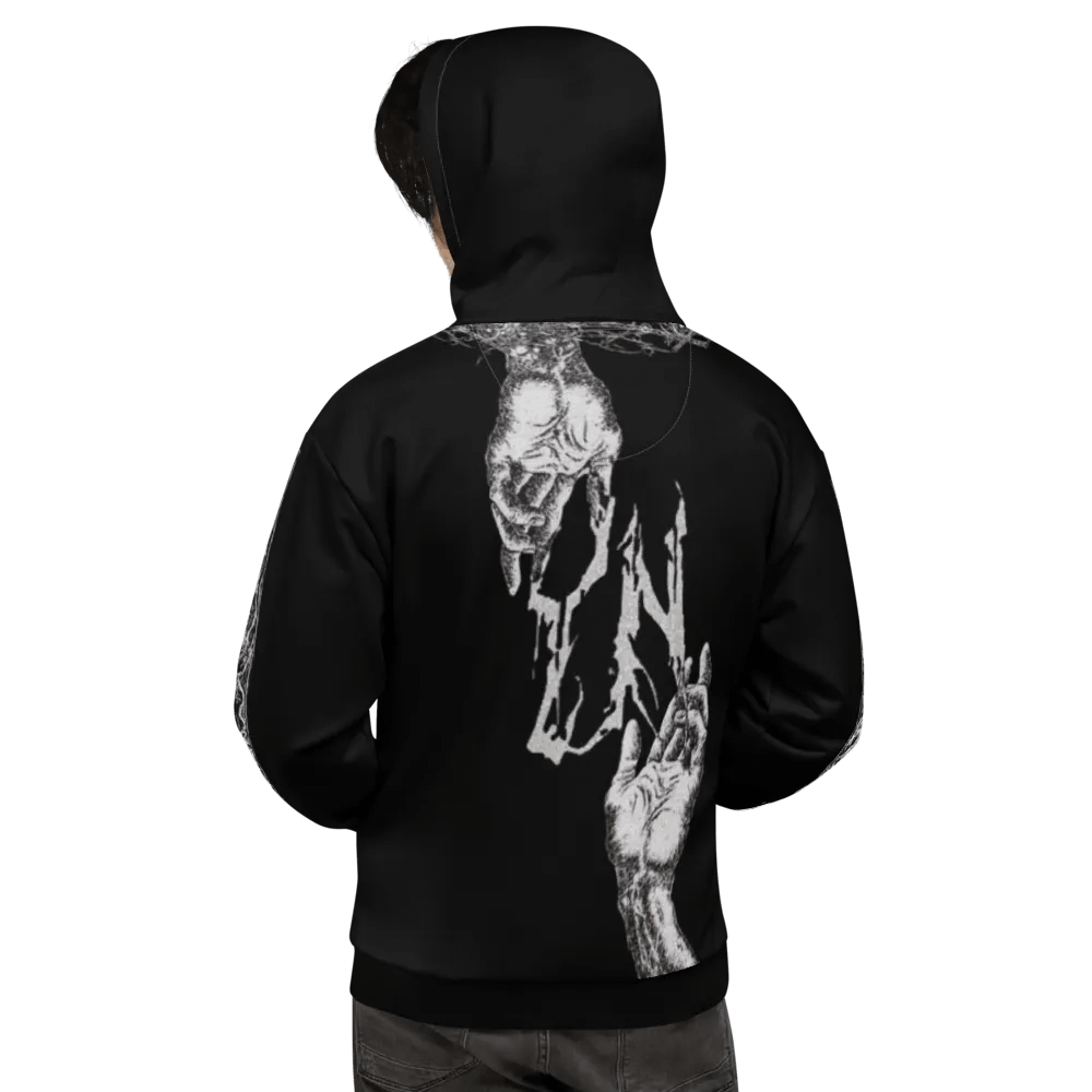 Black Crusifix Chain Hoodie product image (6)