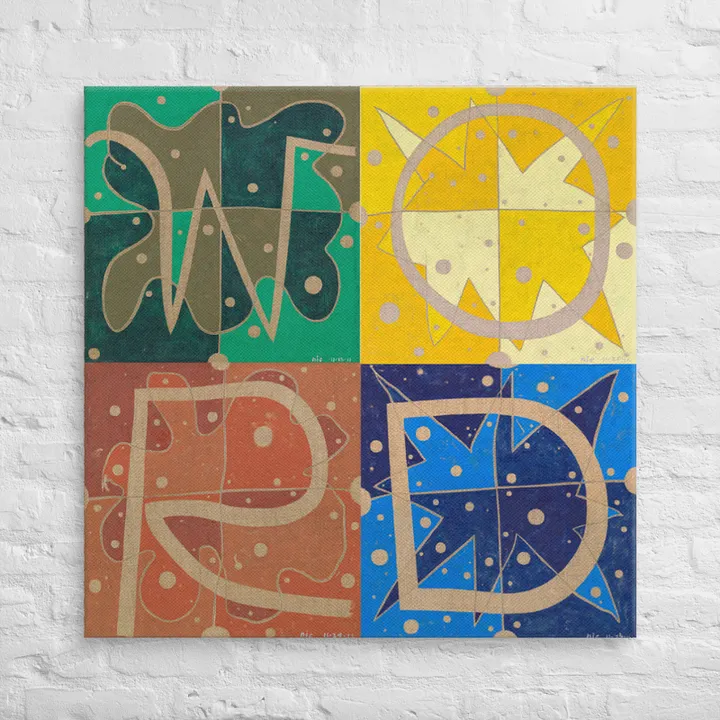 W+O+R+D on Canvas (36" x 36") product image (2)