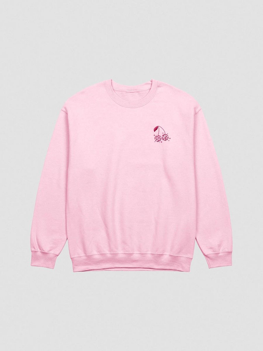 [pink] disco ball cherries embroidered crewneck product image (2)