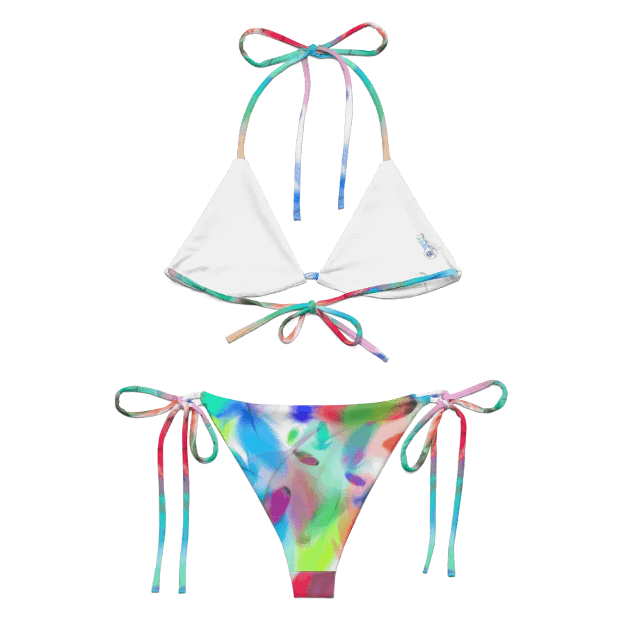 Colorful Feather Pattern Design String Bikini - v2 product image (5)