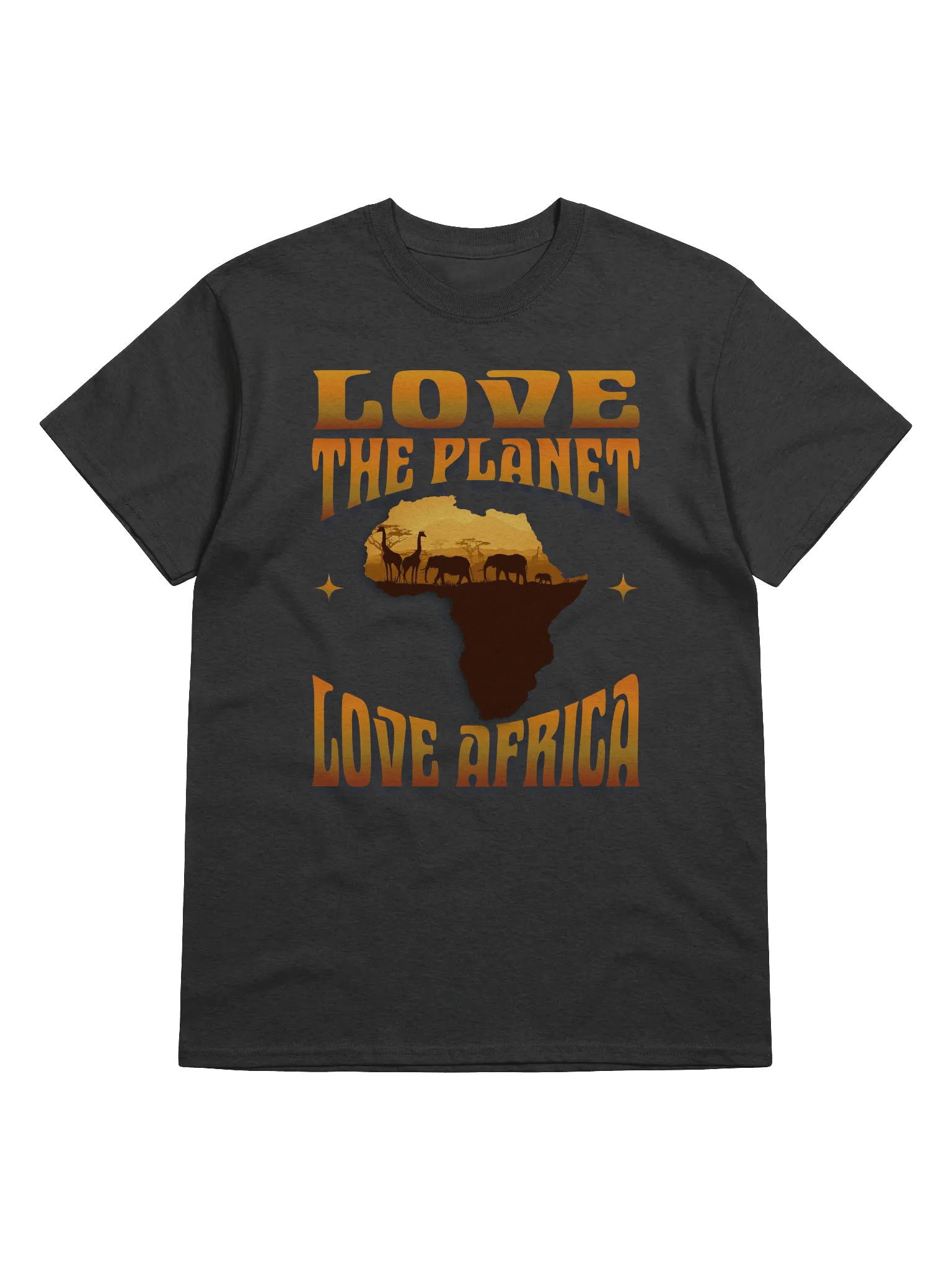 Love The Planet, Love Africa, African Wildlife Sunset T-Shirt product image (6)