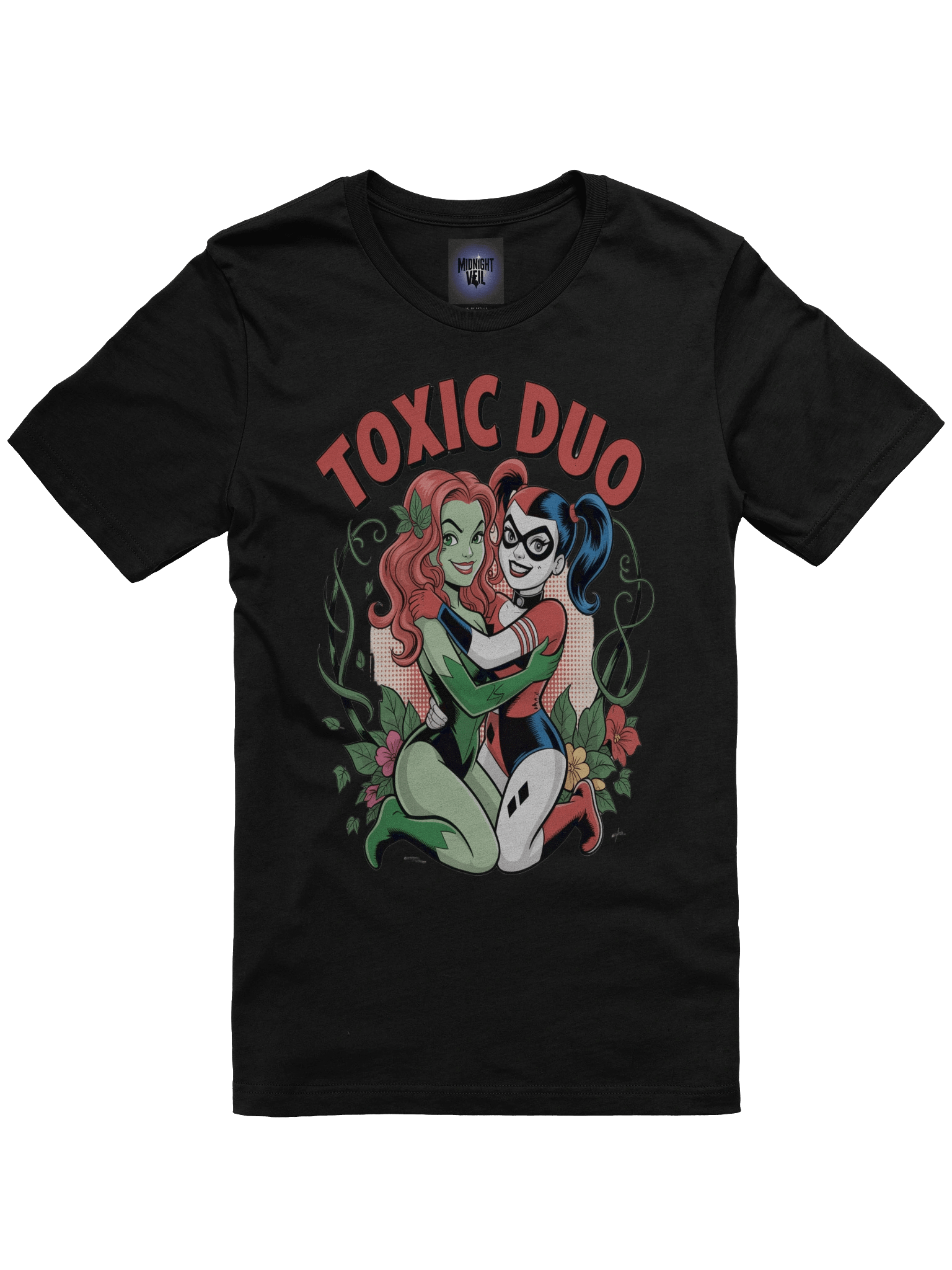 Toxic Entanglement: Poison Ivy & Harley Quinn Duo T-Shirt product image (3)