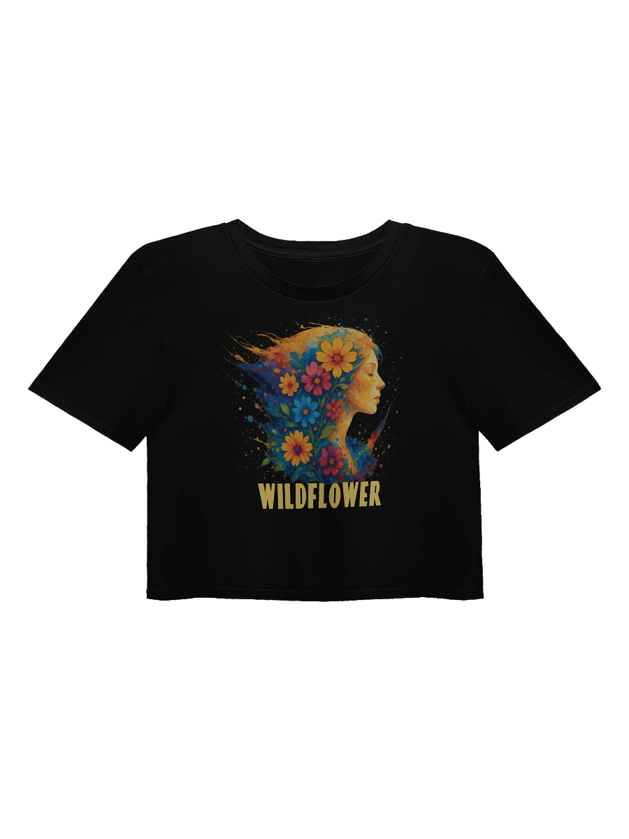 ChatGPT said: Boho Wildflower Cropped Tee – Artistic Floral Naturecore Top product image (1)