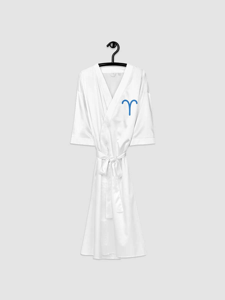 Aries Blue on White Satin Robe product image (4)