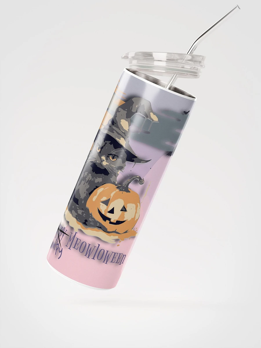 Halloween Tumbler Black Witch Cat With A Grumpy Attitude, product image (3)