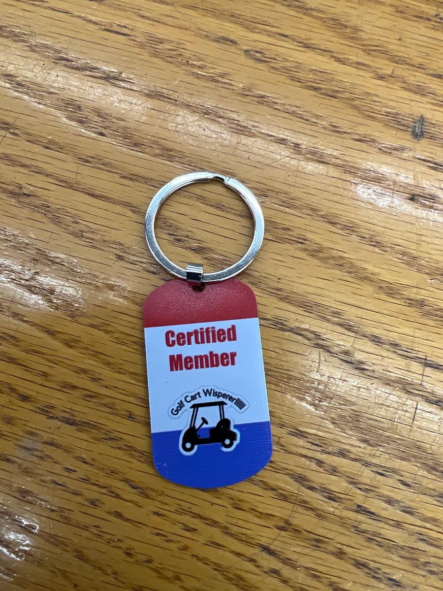 Golf cart whisperer key chain product image (1)
