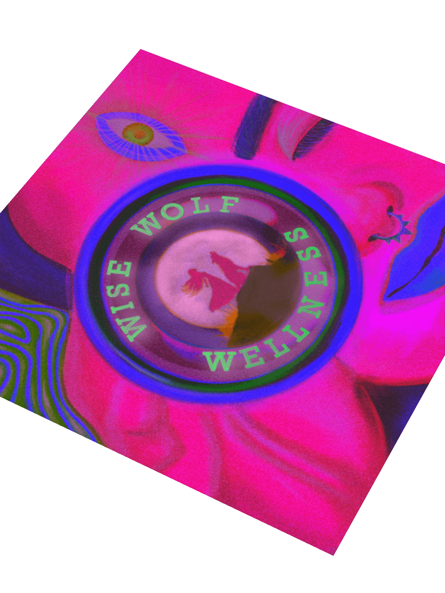 Wise Wolf Wellness Podcast Cover Art Kiss Cut Stickers product image (7)