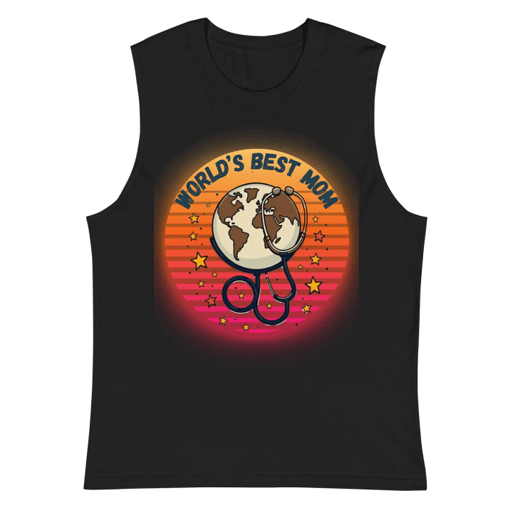 World's Best Mom Earth Stethoscope Muscle Tank product image (3)