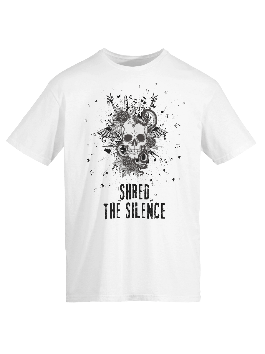 Shred the Silence — Skull Music Tee product image (1)