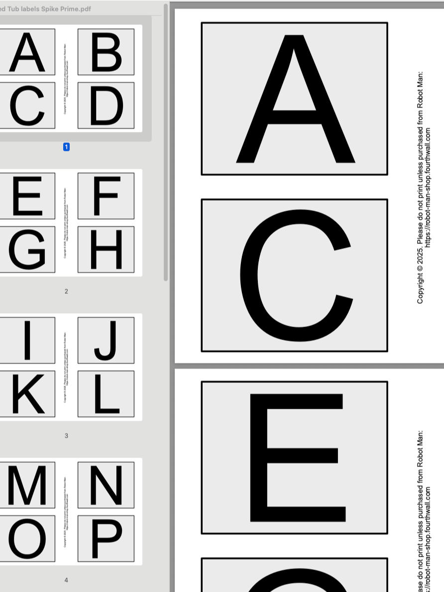 Labels (PDF) to print for your Spike Prime tubs and more! product image (3)