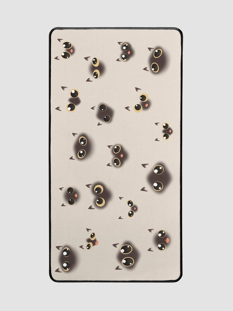 Cute Siamese Cat Faces (Yellow Eyes) Desk Mat 15.5" x 31.5" product image (2)