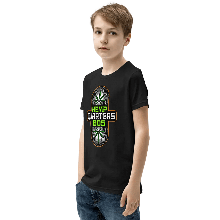Hemp Quarters Kid's Black Front/Back T-Shirt product image (5)