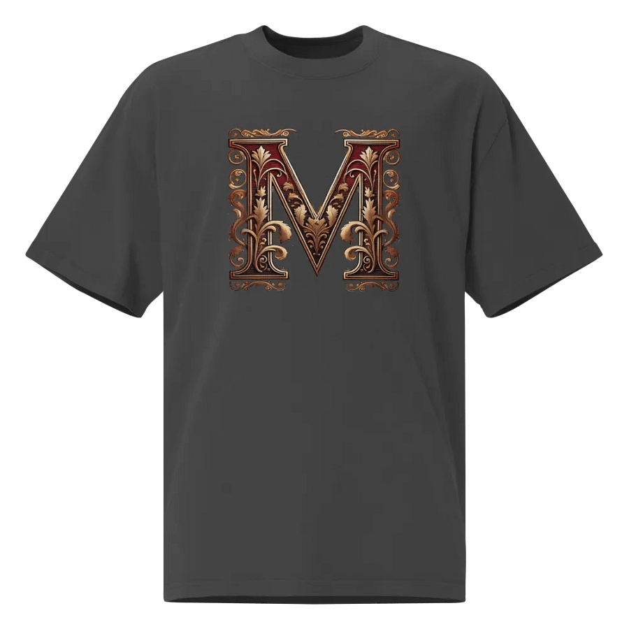 Ornate Vintage Letter 'M' Faded T-Shirt product image (1)