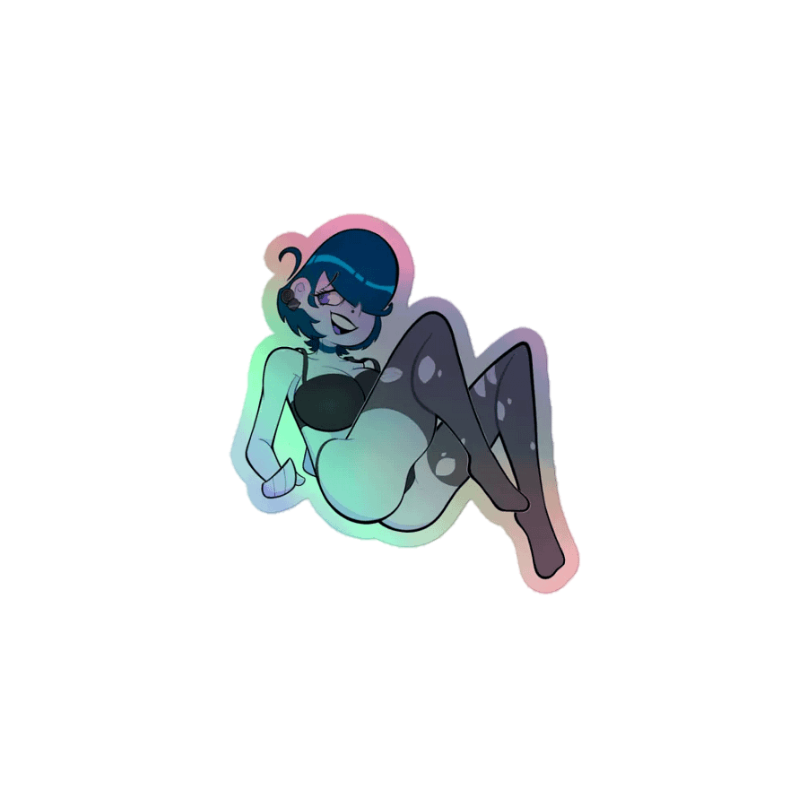 Goth C4ndy Pinup Sticker Holographic product image (1)