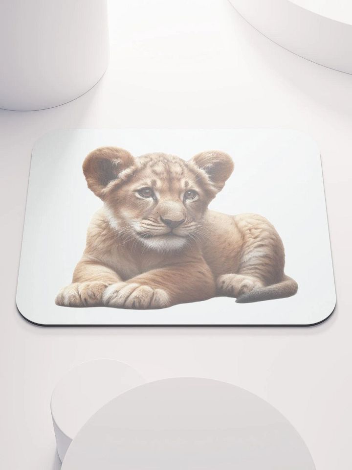 Gentle Puppy Lion Cub Mouse Pad product image (1)