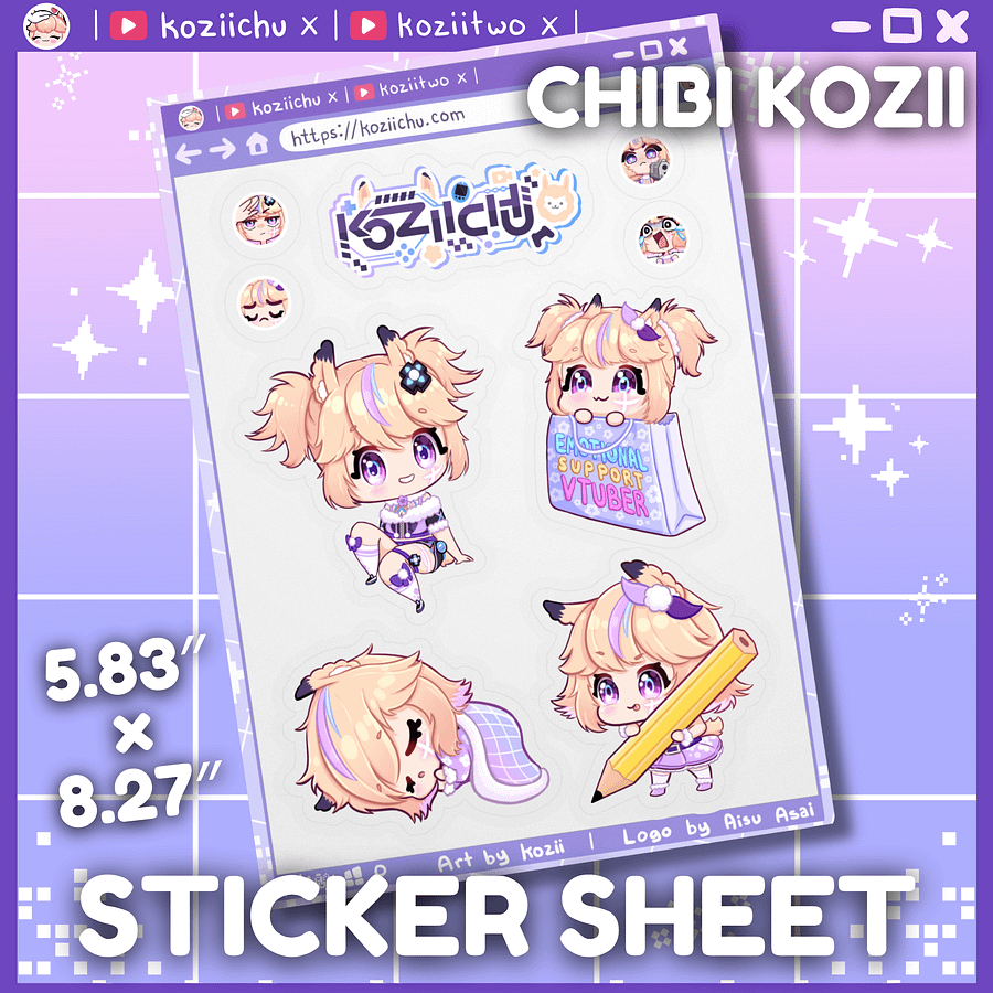 Kozii Cute Chibi Sticker Collection product image (1)