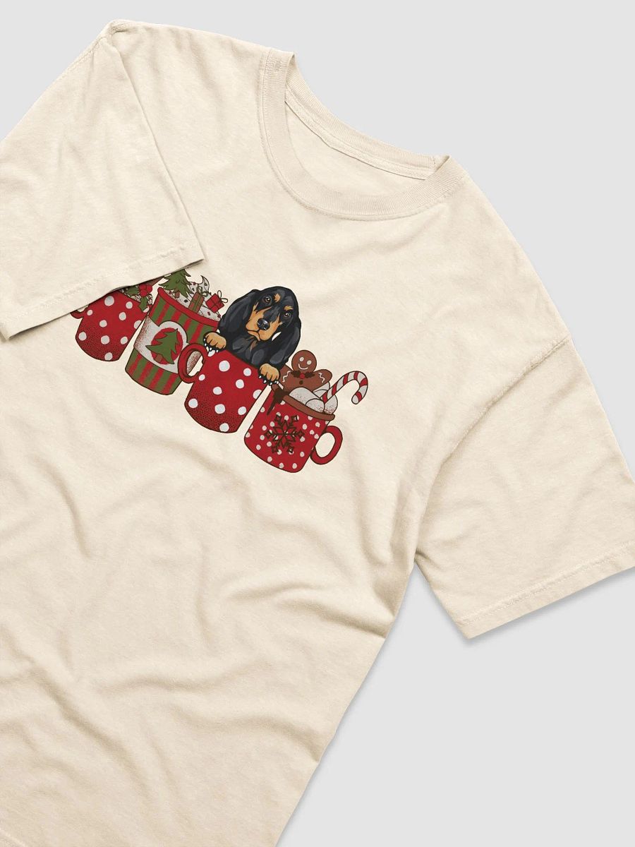 Cute Black & Tan Coonhound in a Christmas Cup T-Shirt | Funny Christmas Pup in a Cup product image (16)