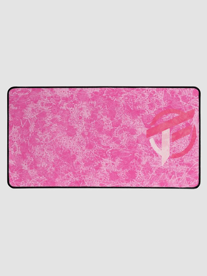 TopFrag™ Pink Emblem Desk Mat 15.5" x 31.5" product image (1)