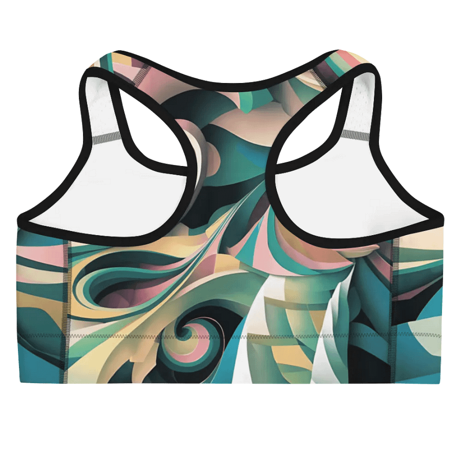 Abstract Lithographic Pattern Design Sports Bra - V6 product image (9)