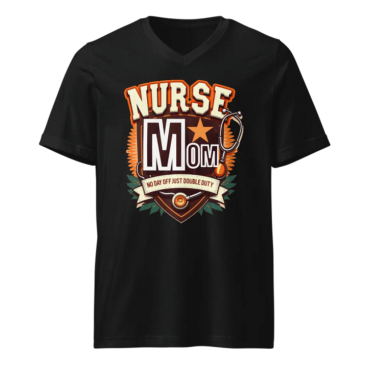 Double Duty Nurse Mom V-Neck Tee product image (1)
