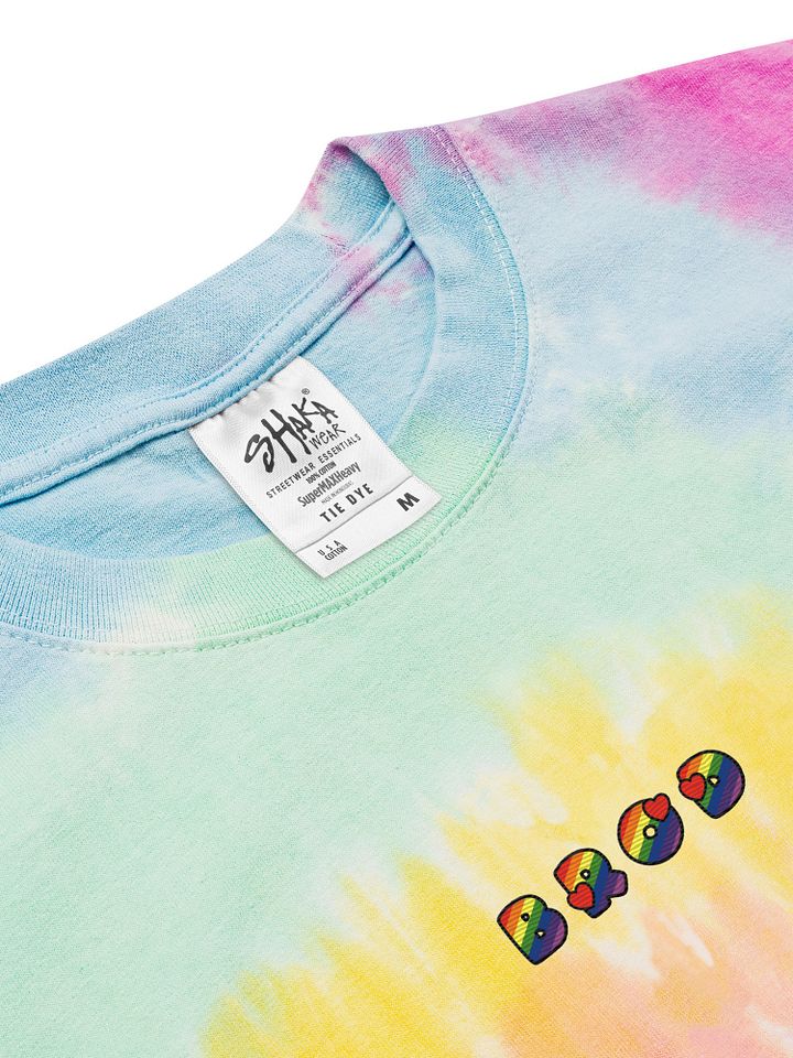 Bród Meaning Pride - Tie-Dye Embroidered Irish / Gaeilge T-shirt for PRIDE 🏳️‍🌈 product image (1)