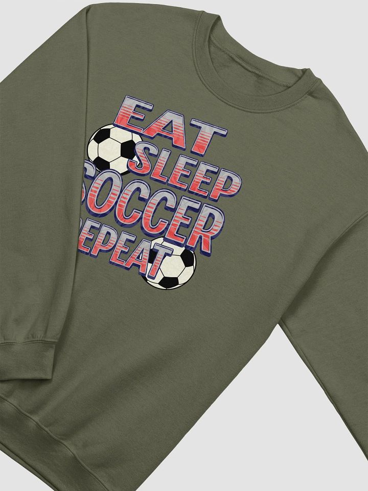 Eat Sleep Soccer Repeat Angle Stripes Classic Crewneck product image (12)