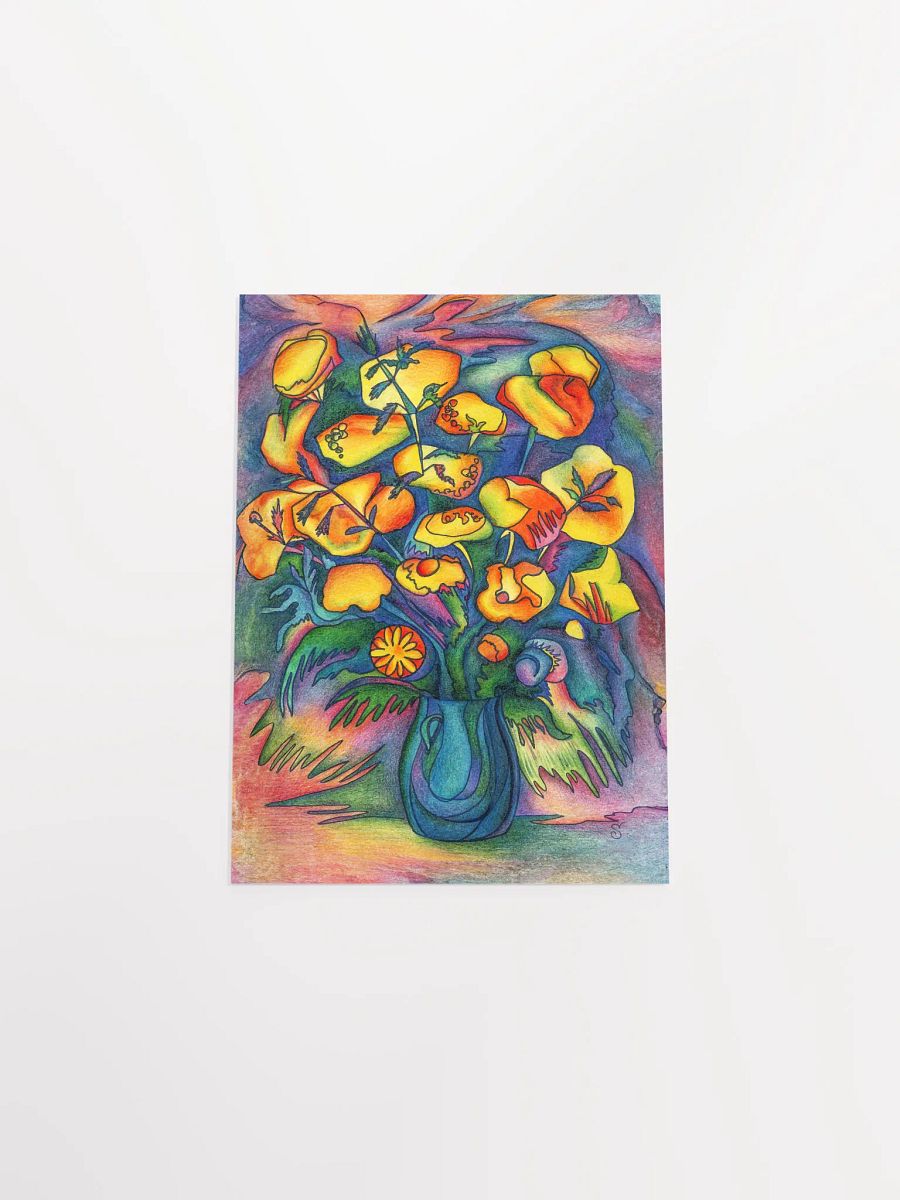 Whimsical Vase and Flowers Poster - Yellow flowers product image (8)
