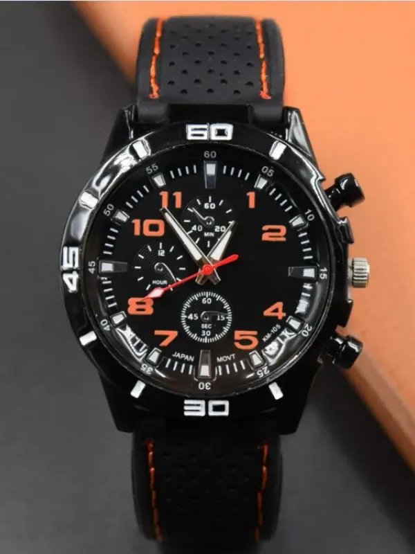 Factory direct sales, foreign trade explosion, men's sports cars, silicone watches wholesale, students sports quartz watches on behalf of a generation product image (2)