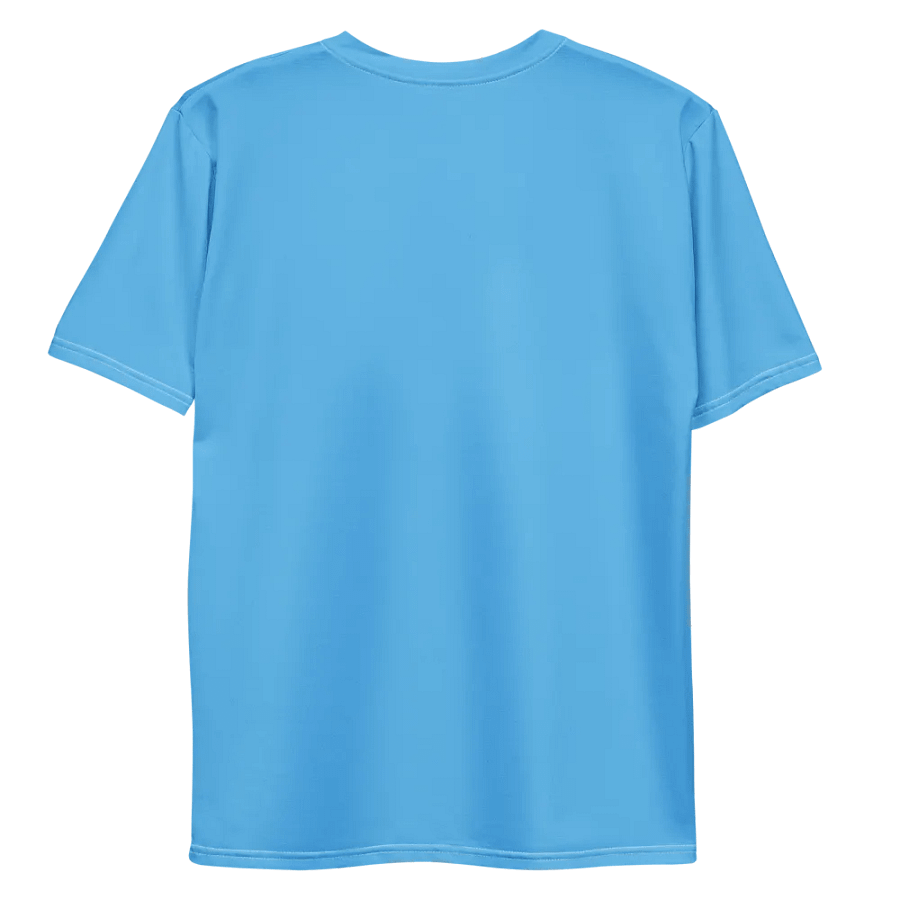 Plain Sky-Blue True Summer Men's Crewneck Polyester Heavyweight Premium T-Shirt by Treasure Pie product image (10)