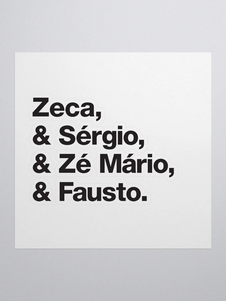 Autocolante Zeca, Sérgio, Zé Mário, Fausto - Preto product image (3)