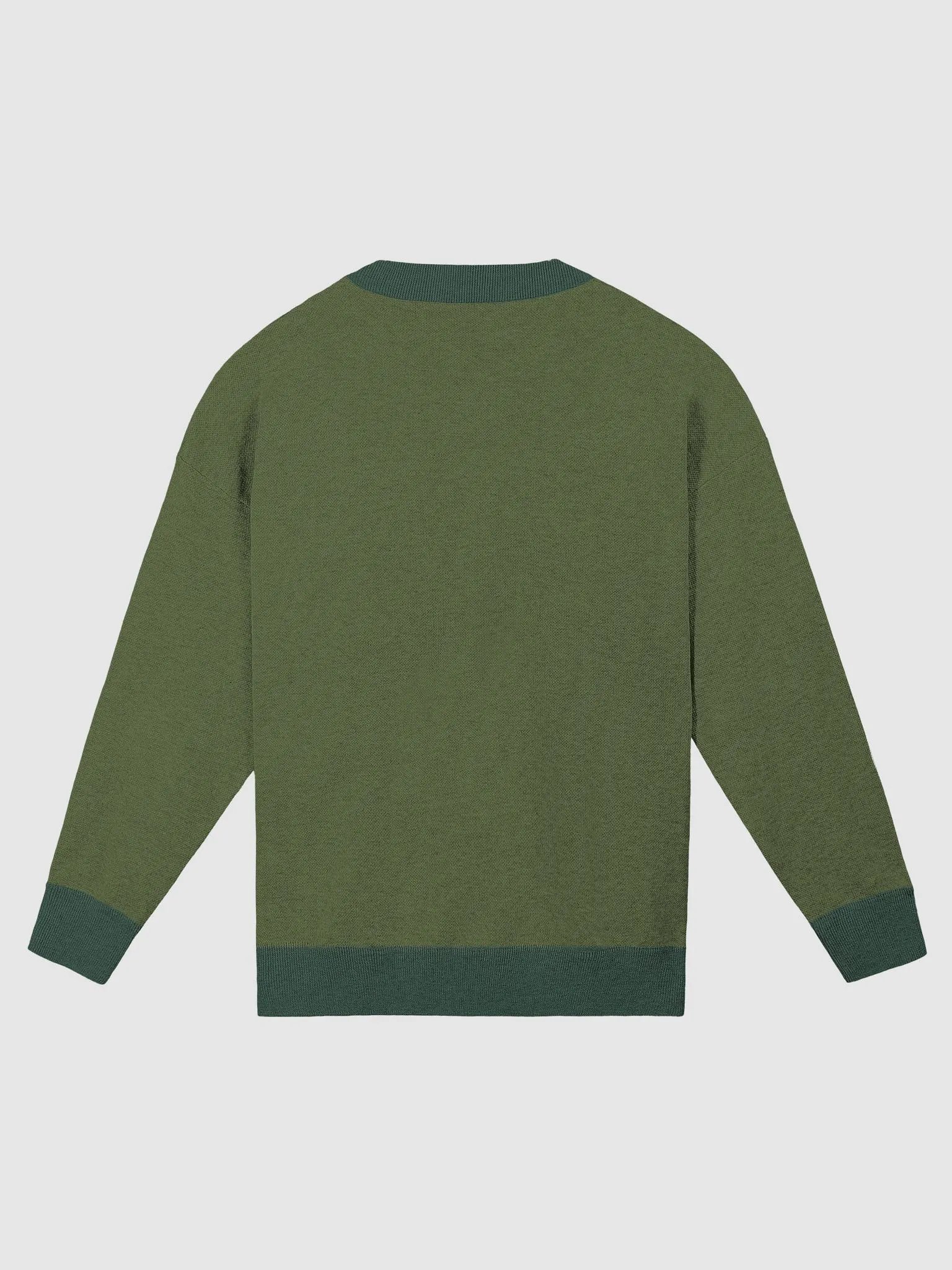 HABITUAL INSTIGATOR (lg. lined design, duotone green and white) knitwear relaxed crewneck product image (9)