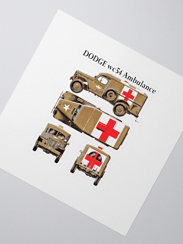 Retro Military Ambulance Kiss Cut Stickers product image (5)