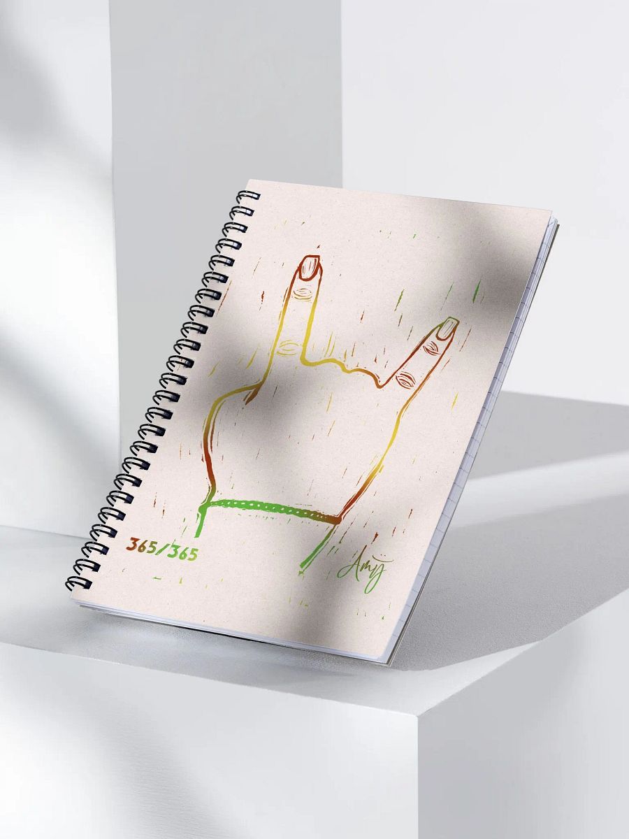 Linocut Rock On Notebook product image (3)