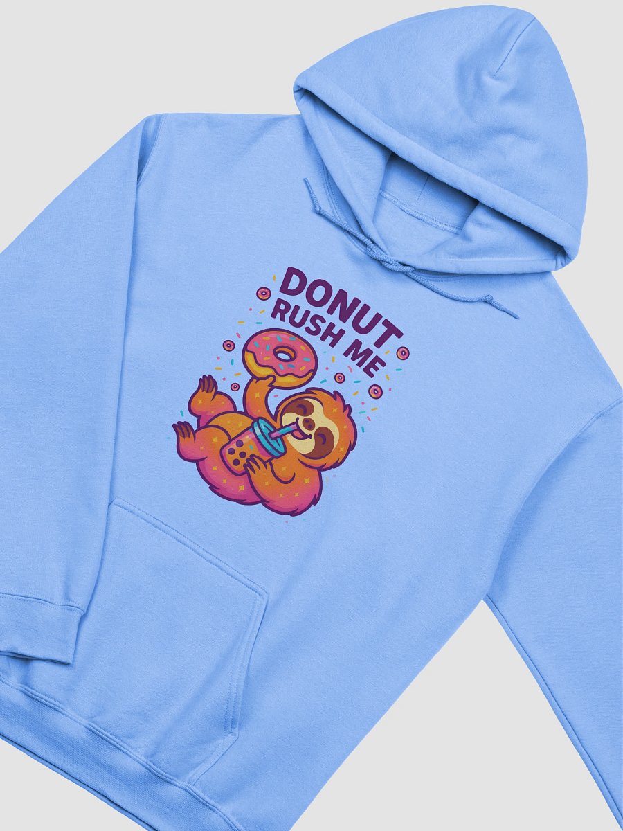 Donut Rush Me – Funny Sloth Hoodie With Donut & Bubble Tea | Sloths Having Snacks Collection product image (3)