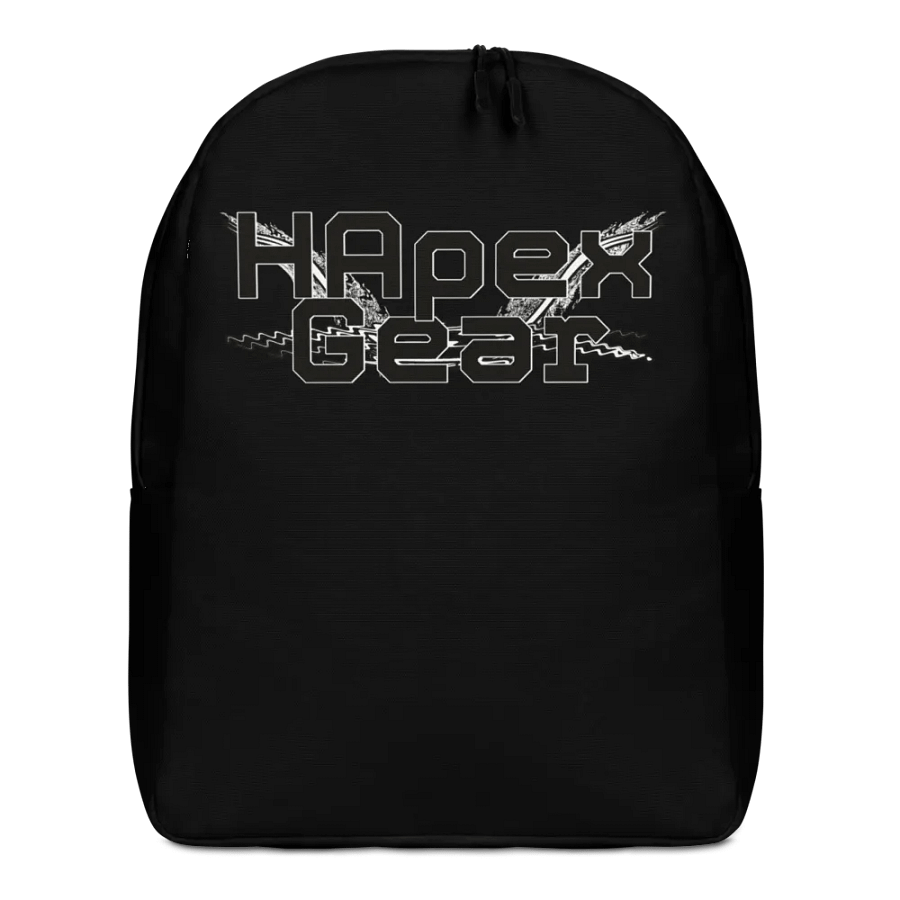 Minimalist Backpack - Black - Black HApex Gear White Logo product image (11)