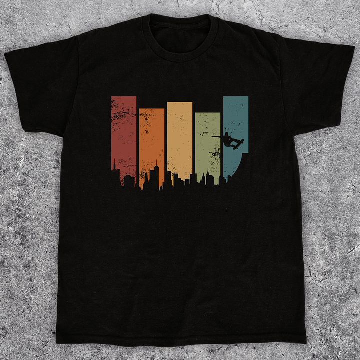 Vintage stripes city skater, Unisex t-shirt product image (1)