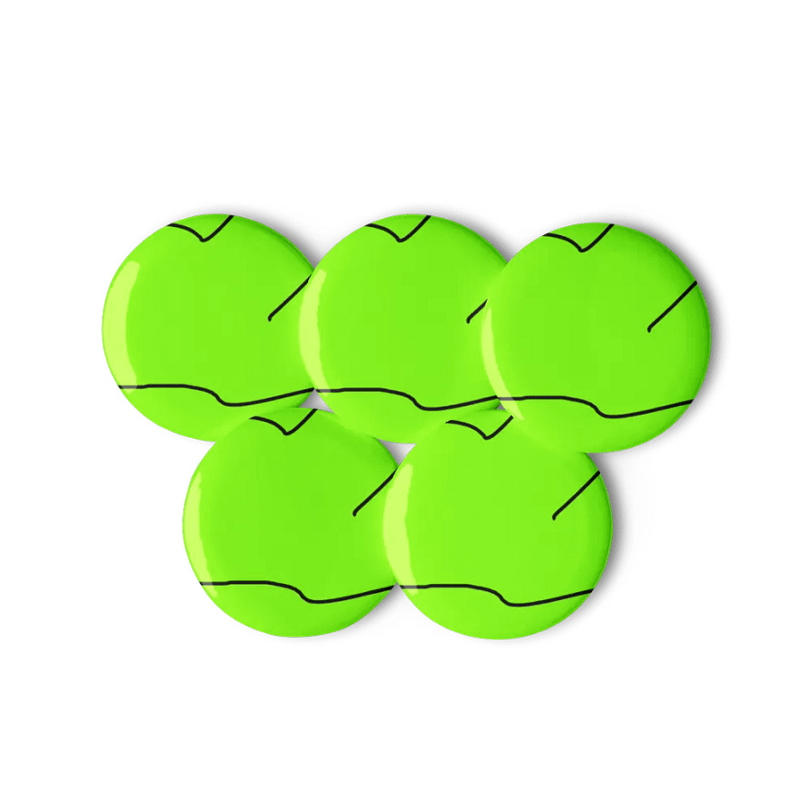 Abstract Green Lines Pin Button Set product image (3)