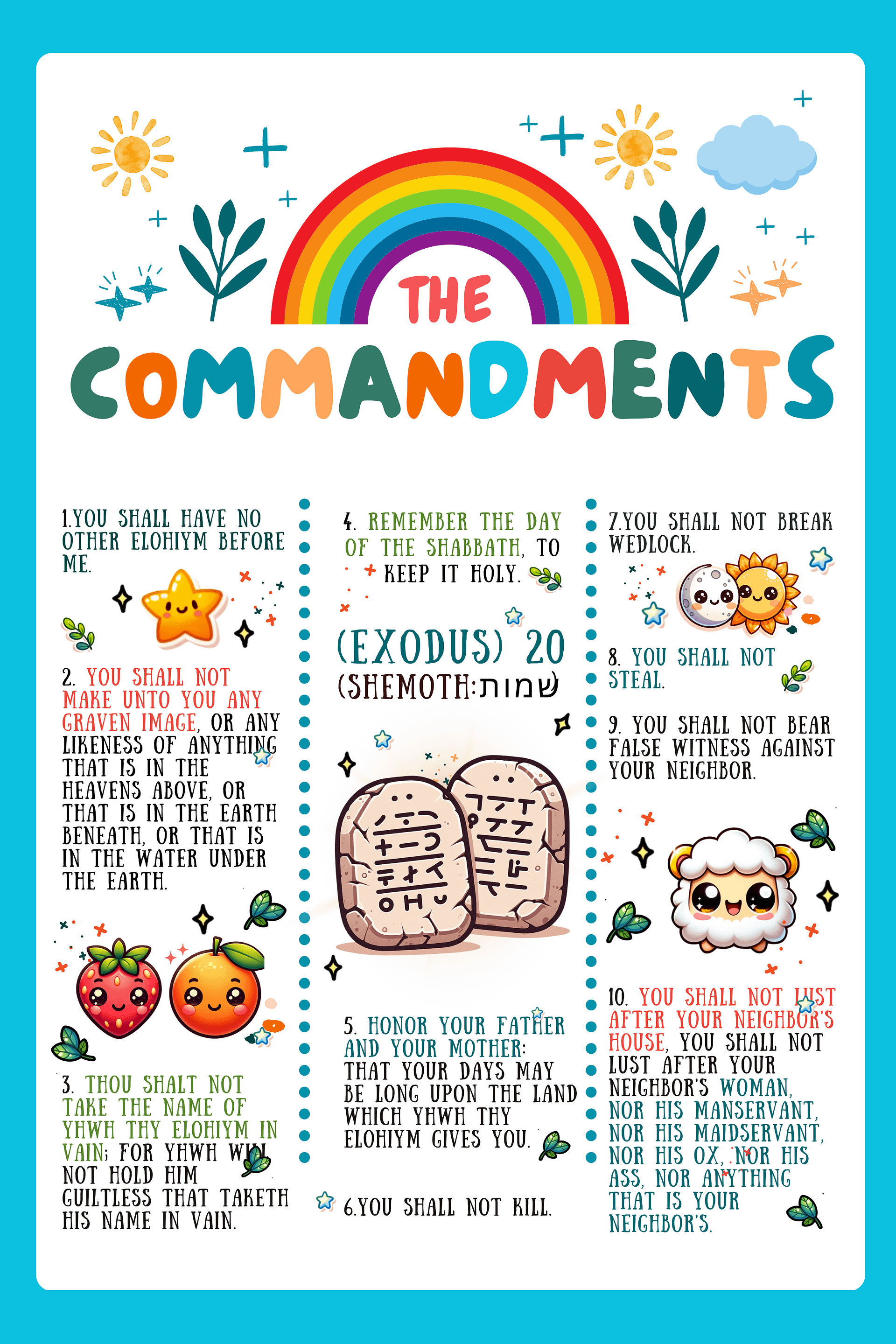 The Commandments – Printable Poster (Digital Download) product image (2)