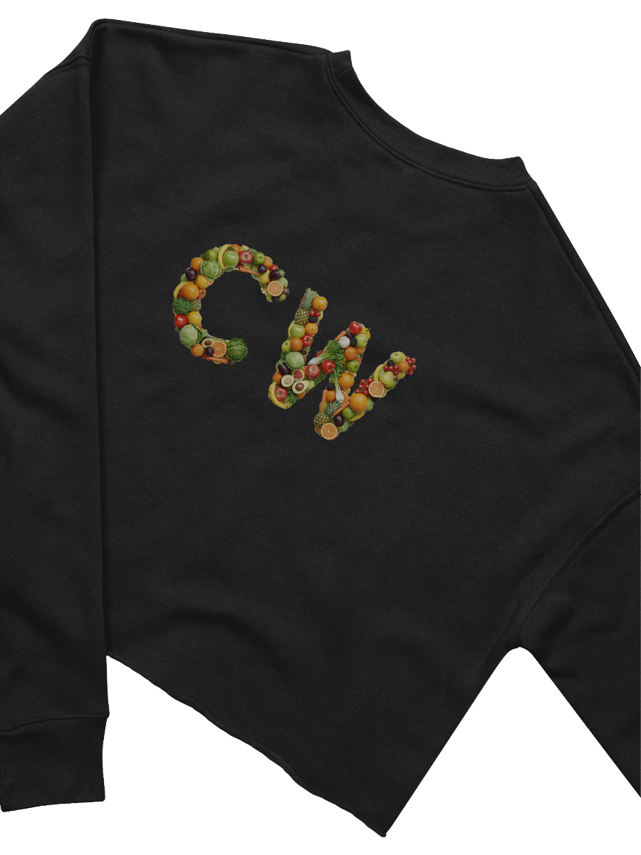 Whimsical Wave Veggie Crop Sweatshirt product image (12)