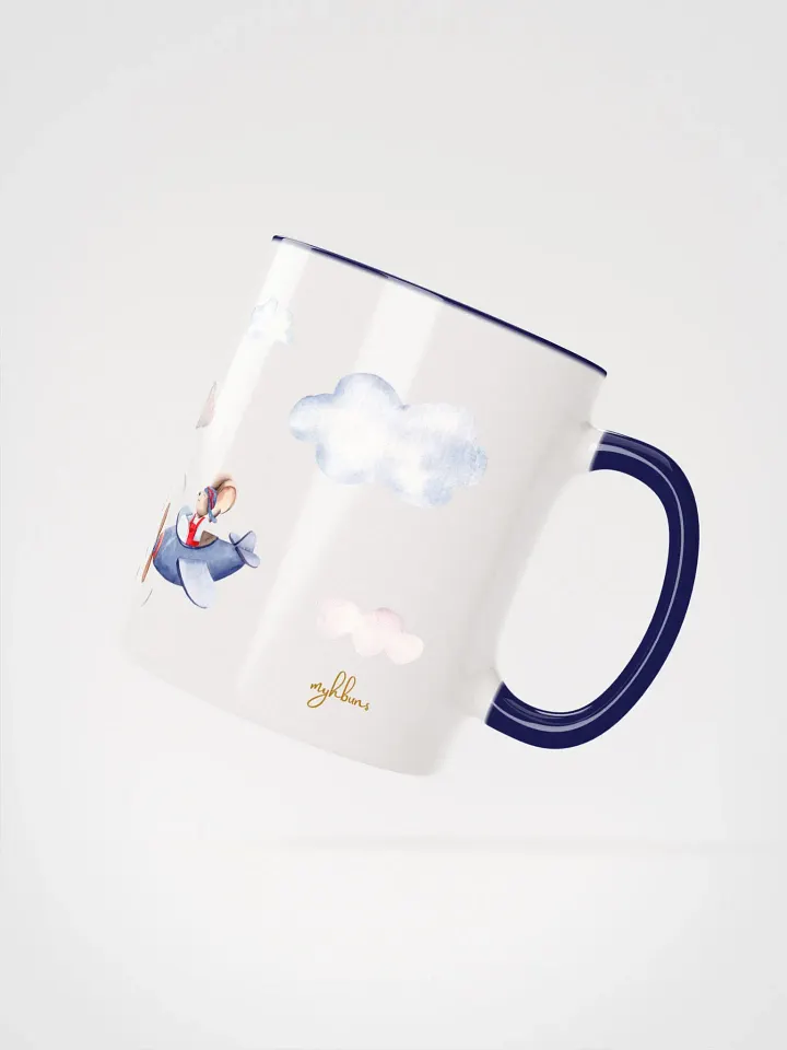 In The Air Ceramic Mug | Rabbit & Mouse Adventure in the Skies | Whimsical Drinkware product image (2)