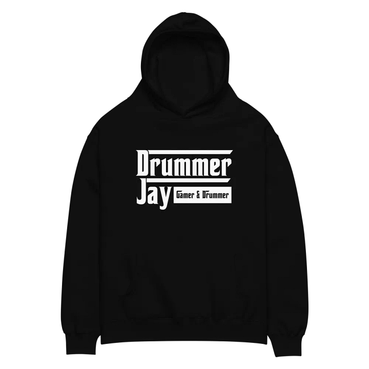 DrummerJay Oversized Hoodie (NEW WHITE LOGO) product image (2)