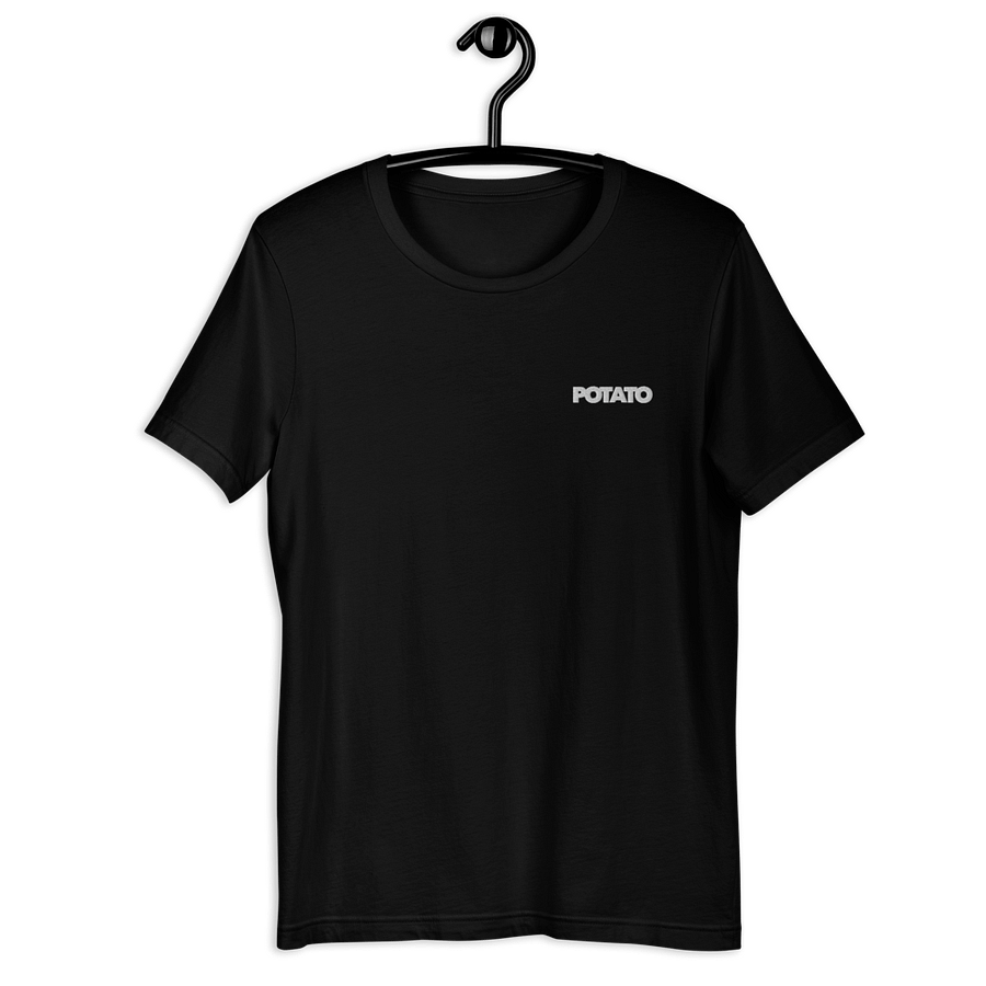 Black Embroidered Potato T-Shirt product image (2)