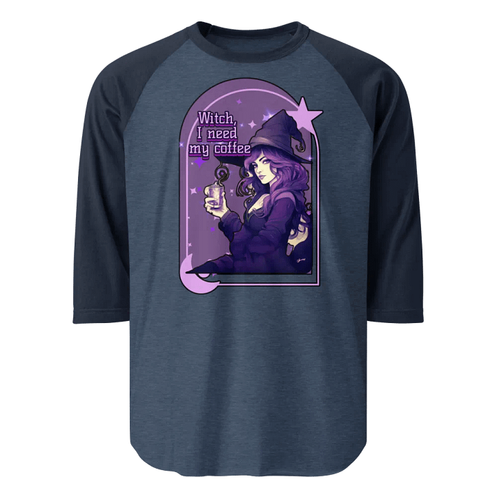Mystical Witch's Coffee raglan tee product image (1)