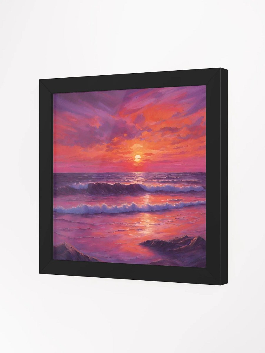 Sunset by the Sea Series #2; Eco-Friendly Matte Poster Art, AI Generated Images product image (2)