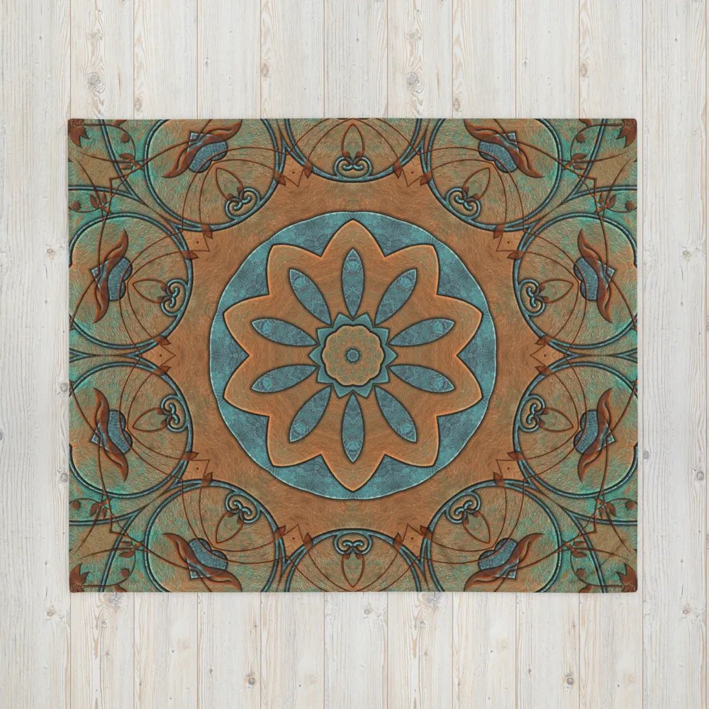 Copper Patina Kaleidoscope Throw Blanket product image (16)