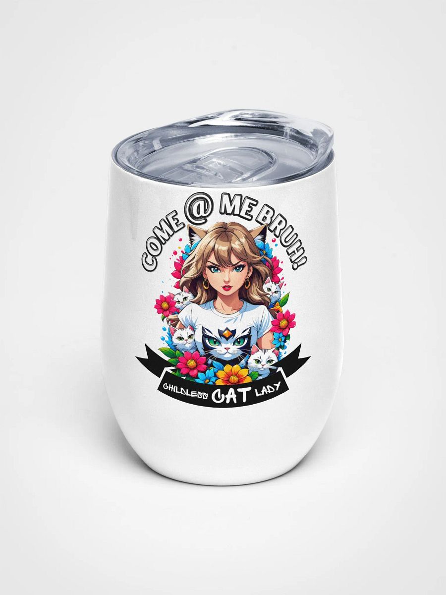 Childless Cat Lady - Wine Tumbler Cup - 12 oz - High-Grade Stainless Steel product image (1)
