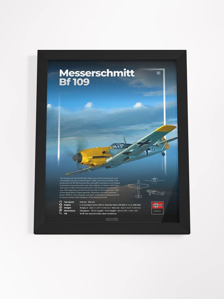 Messerschmitt Bf-109 Aviation Spec Poster product image (2)