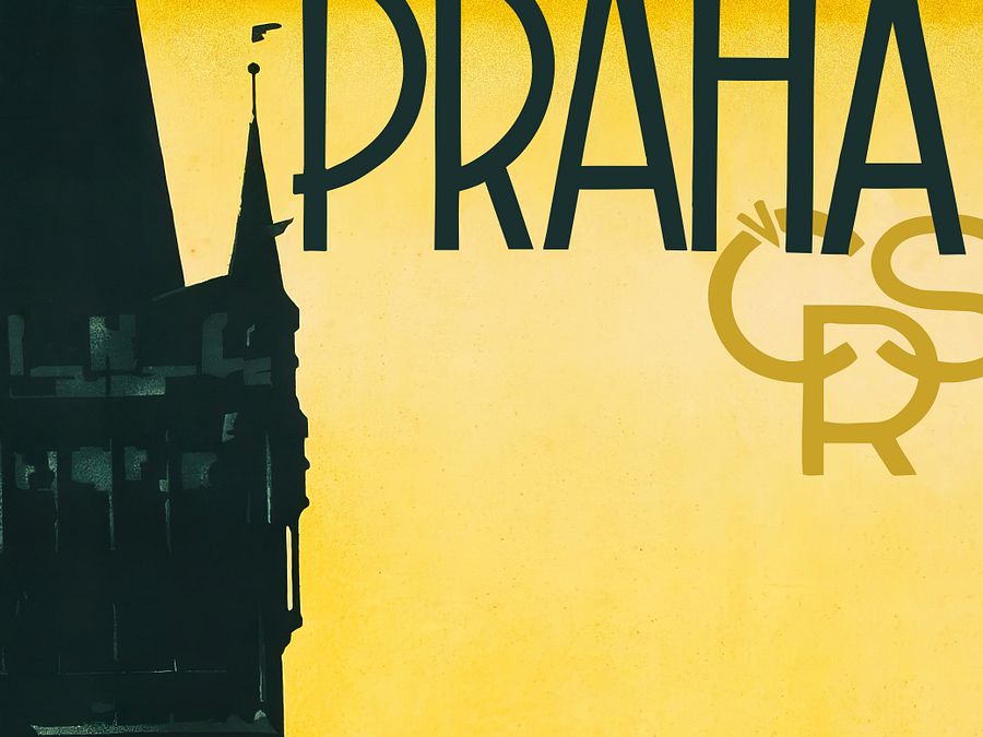 Prague Czech, 1930s — Retro travel poster, vintage travel print product image (5)